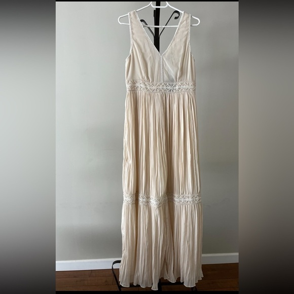 NWT Massimo Dutti Beaded Grecian maxi dress, size 6 - Picture 1 of 9
